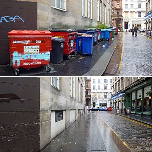 North Court Lane - before and after
