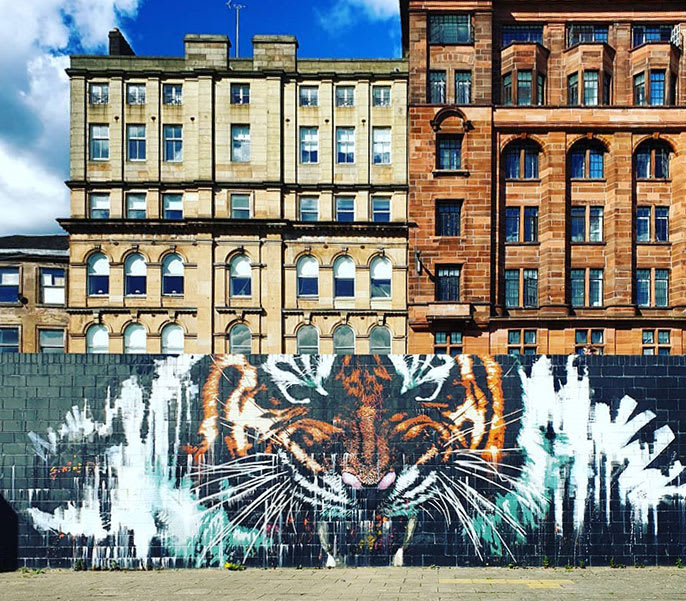 Glasgow’s Tiger by Klingatron and Art Pistol – Clyde Street