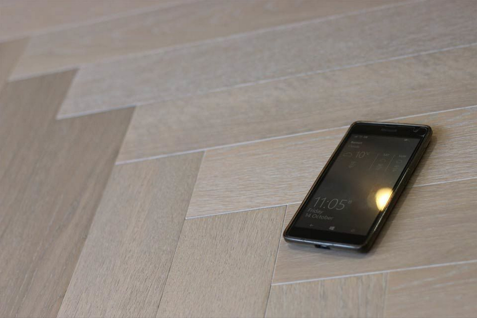 Grey Herringbone Wood Floor