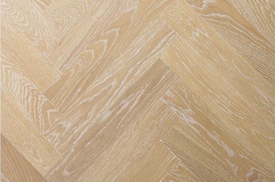 White Herringbone Timber Floor