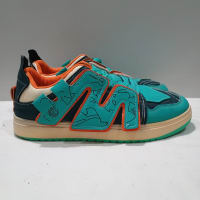 Watson 310 Geometric Overlay Skate Sneakers "Teal Orange" photo 2
