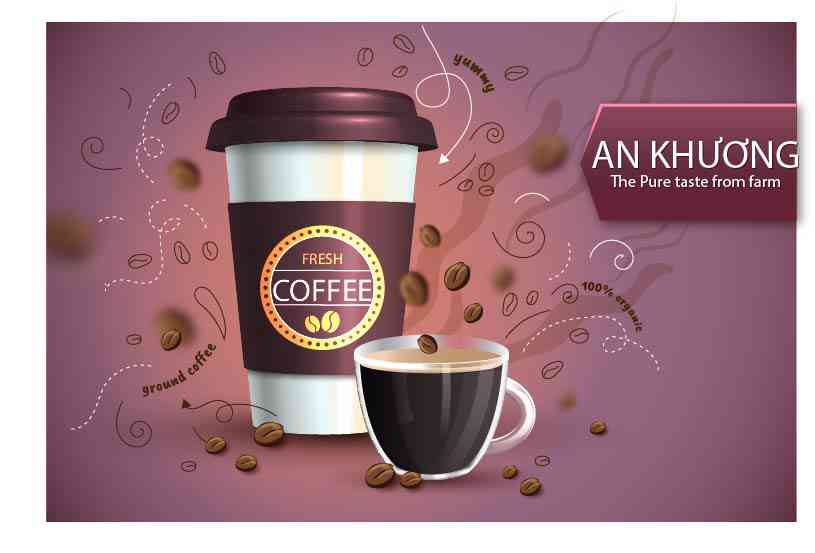 Cốc An Khương bên cà phê