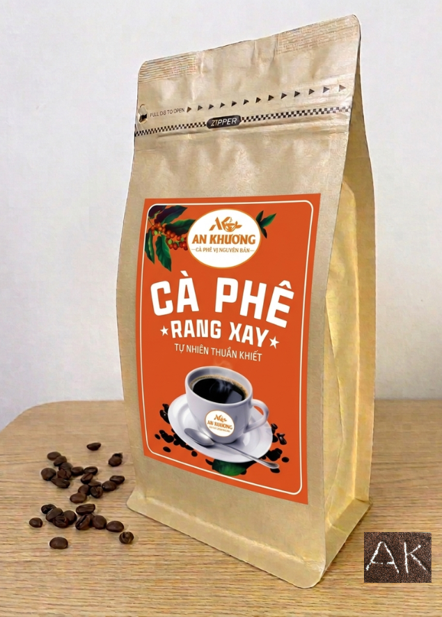 Packshot túi cà phê Robusta mặt trước