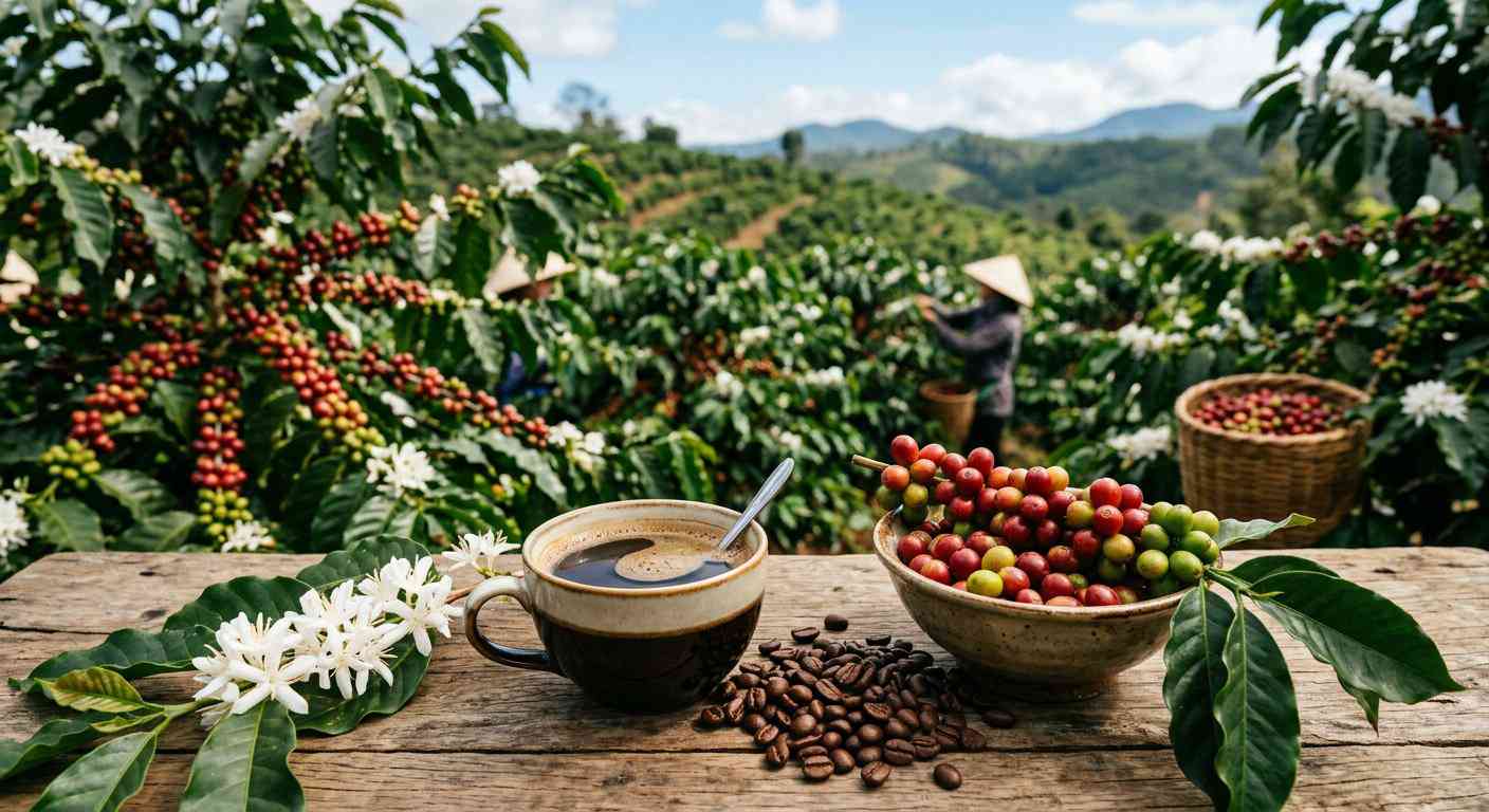 Vùng cà phê và hành trình từ nông trại đến tách cà phê