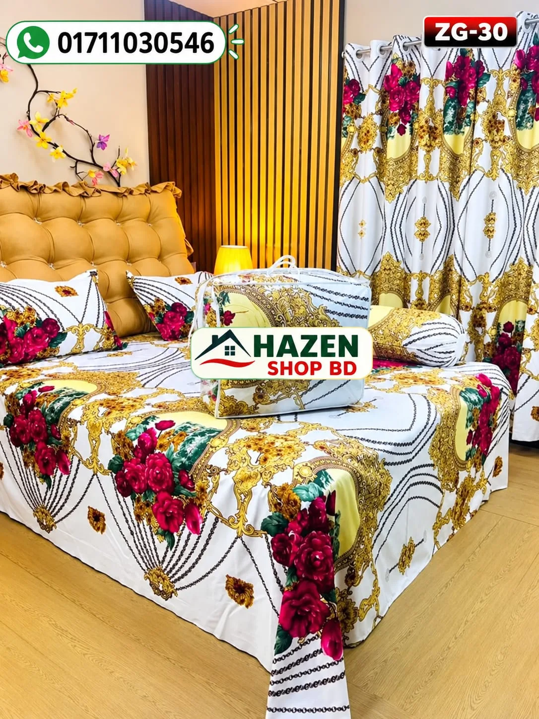 Premium Quality Twill Cotton Comforter 5 Pcs Set