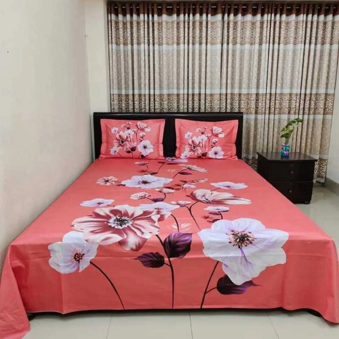 Luxury King size Bed Sheet with Matching Pillow covers
