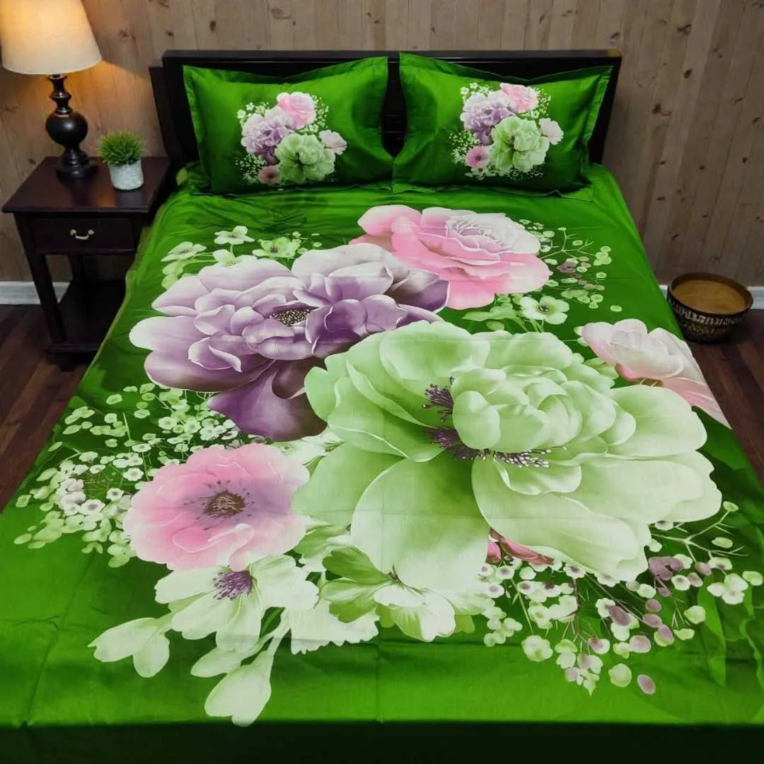 Luxury King size Bed Sheet with Matching Pillow covers
