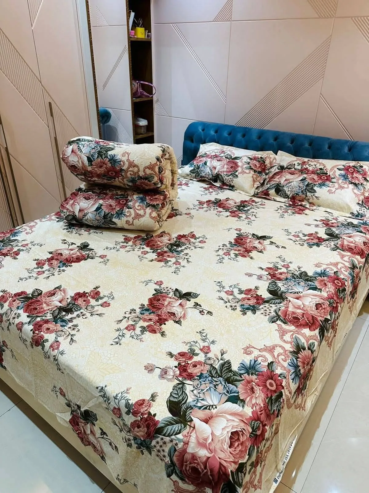 Premium Quality Twill Cotton Comforter 5 Pcs Set