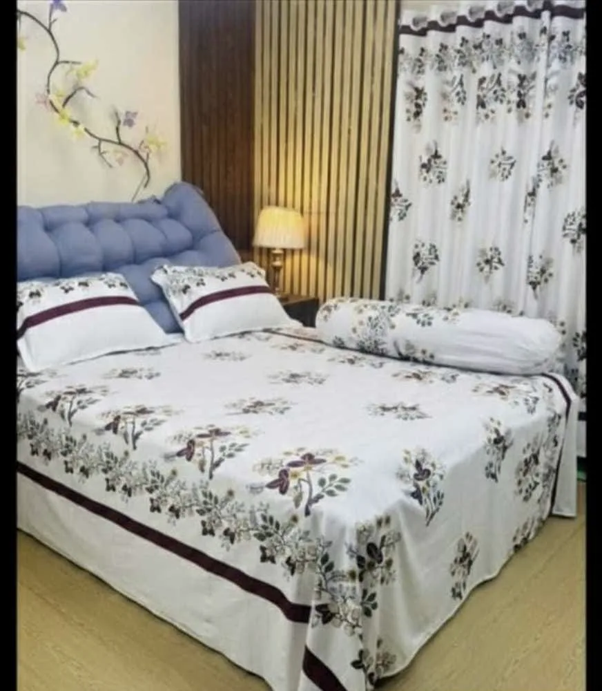 Luxury Twill 100% Cotton Bed Sheet And Porda Combo