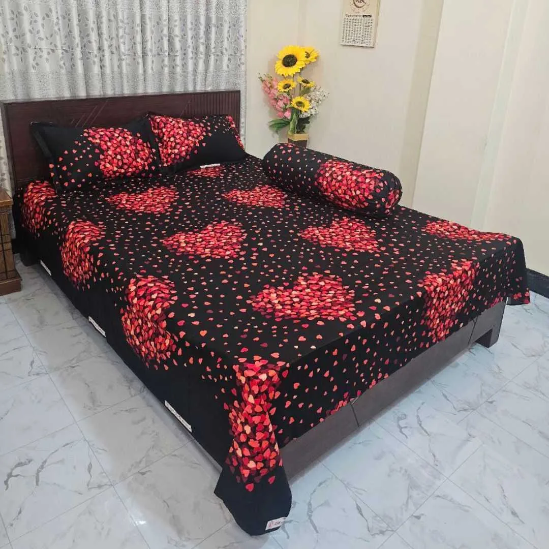 Luxury King size Bed Sheet with Matching Pillow coverset