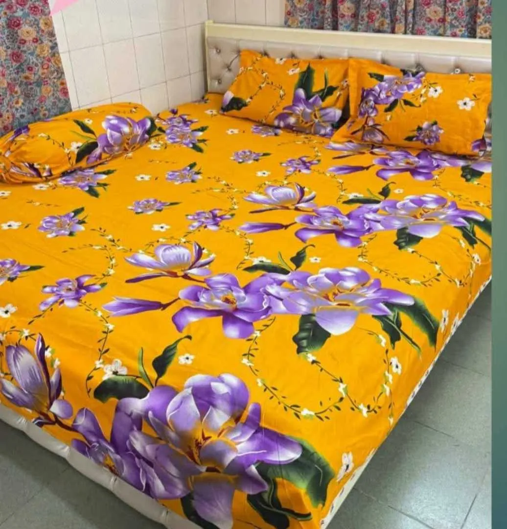 Luxury King size Bed Sheet with Matching Pillow covers