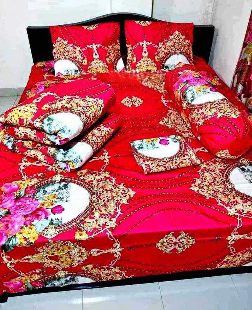 Premium Quality Twill Cotton Comforter 5 Pcs Set