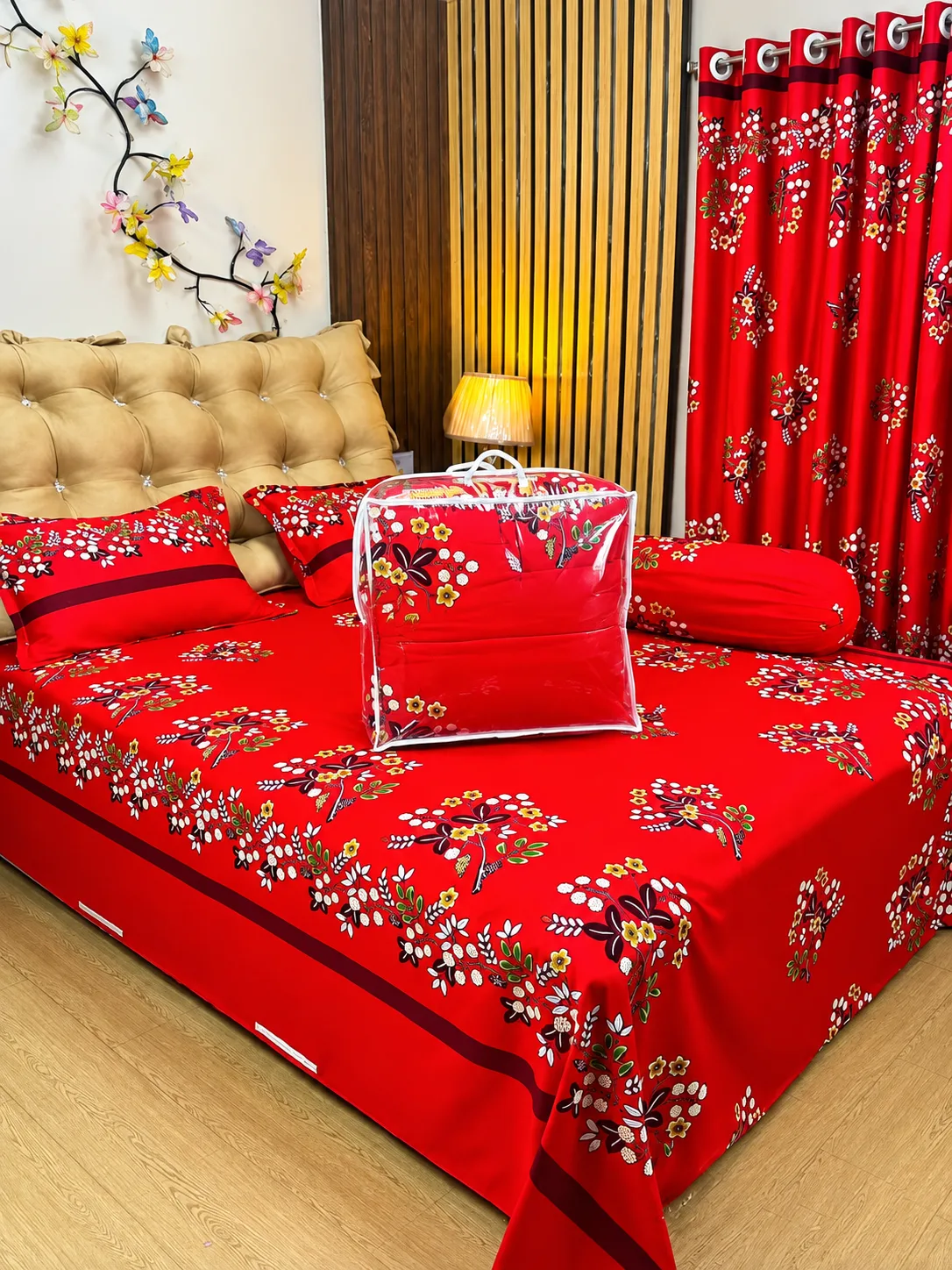 Premium Quality Twill Cotton Comforter 5 Pcs Set