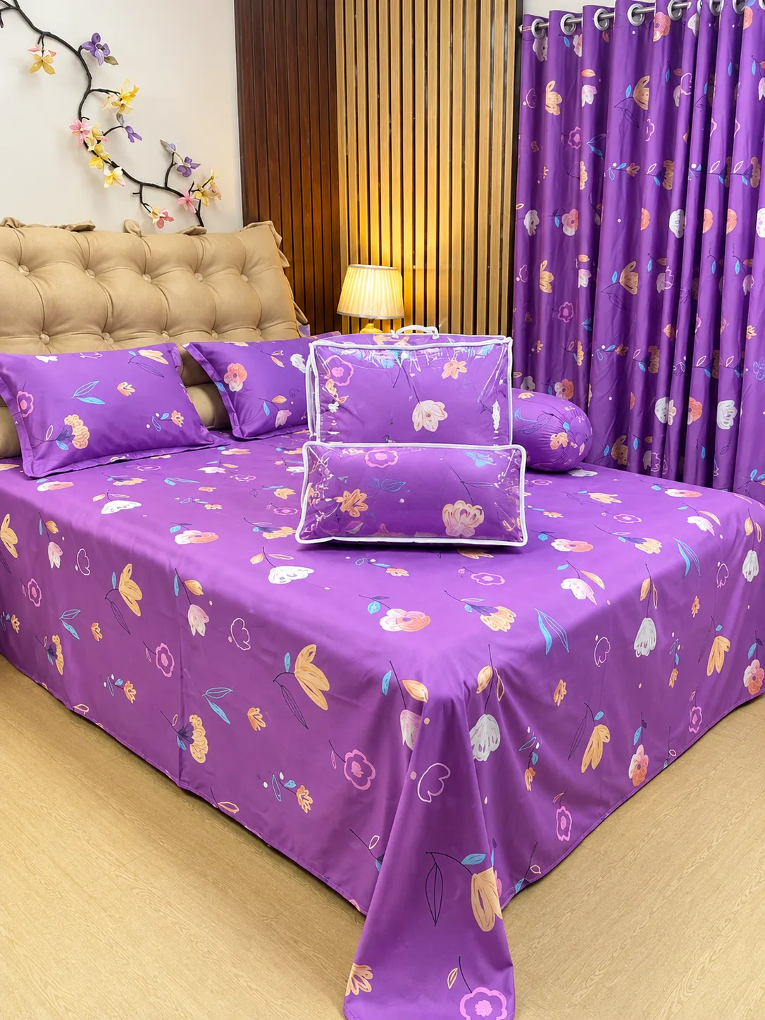 Premium Quality Twill Cotton Comforter 5 Pcs Set
