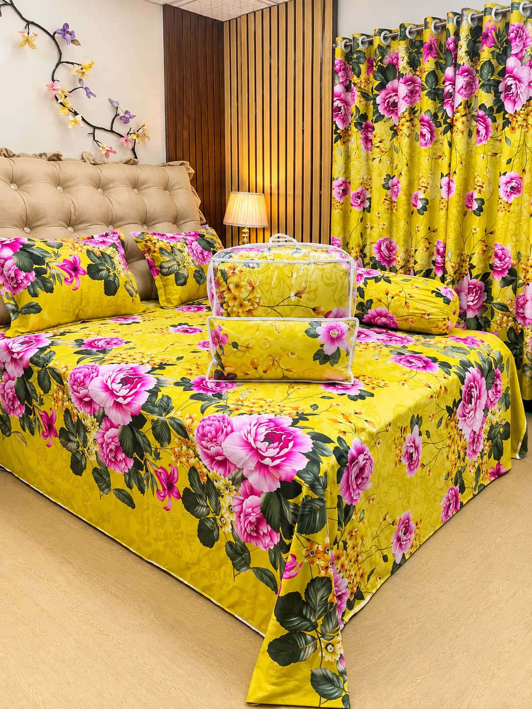 Premium Quality Twill Cotton Comforter 5 Pcs Set