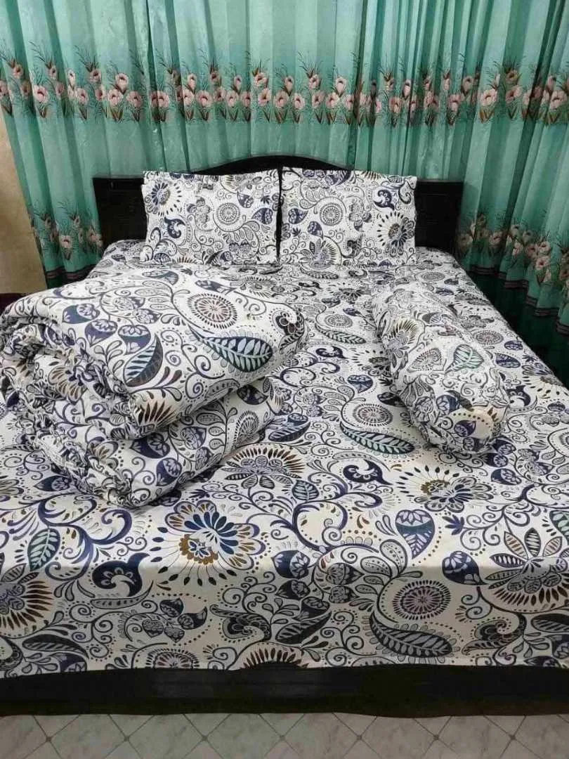 Premium Quality Twill Cotton Comforter 5 Pcs Set