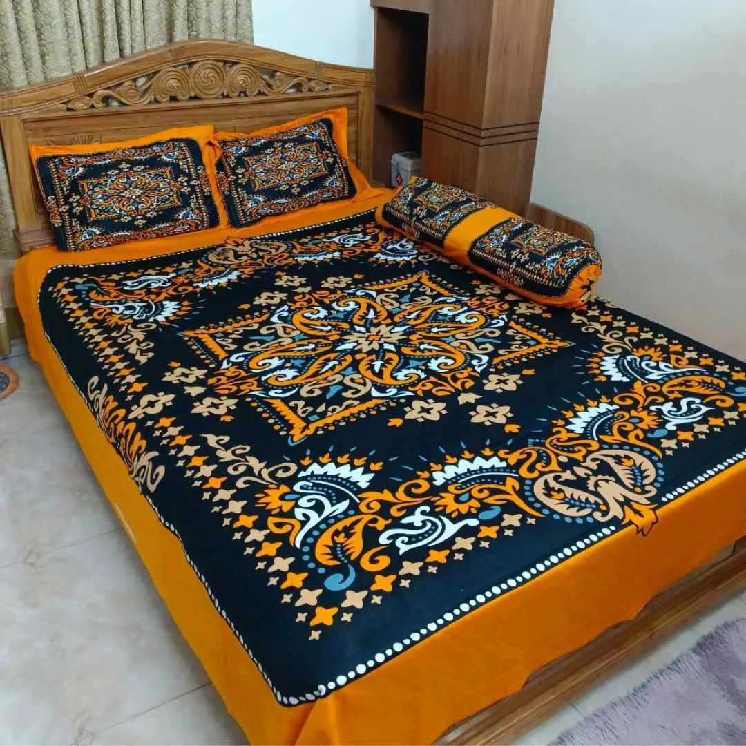 Luxury King size Bed Sheet with Matching Pillow covers