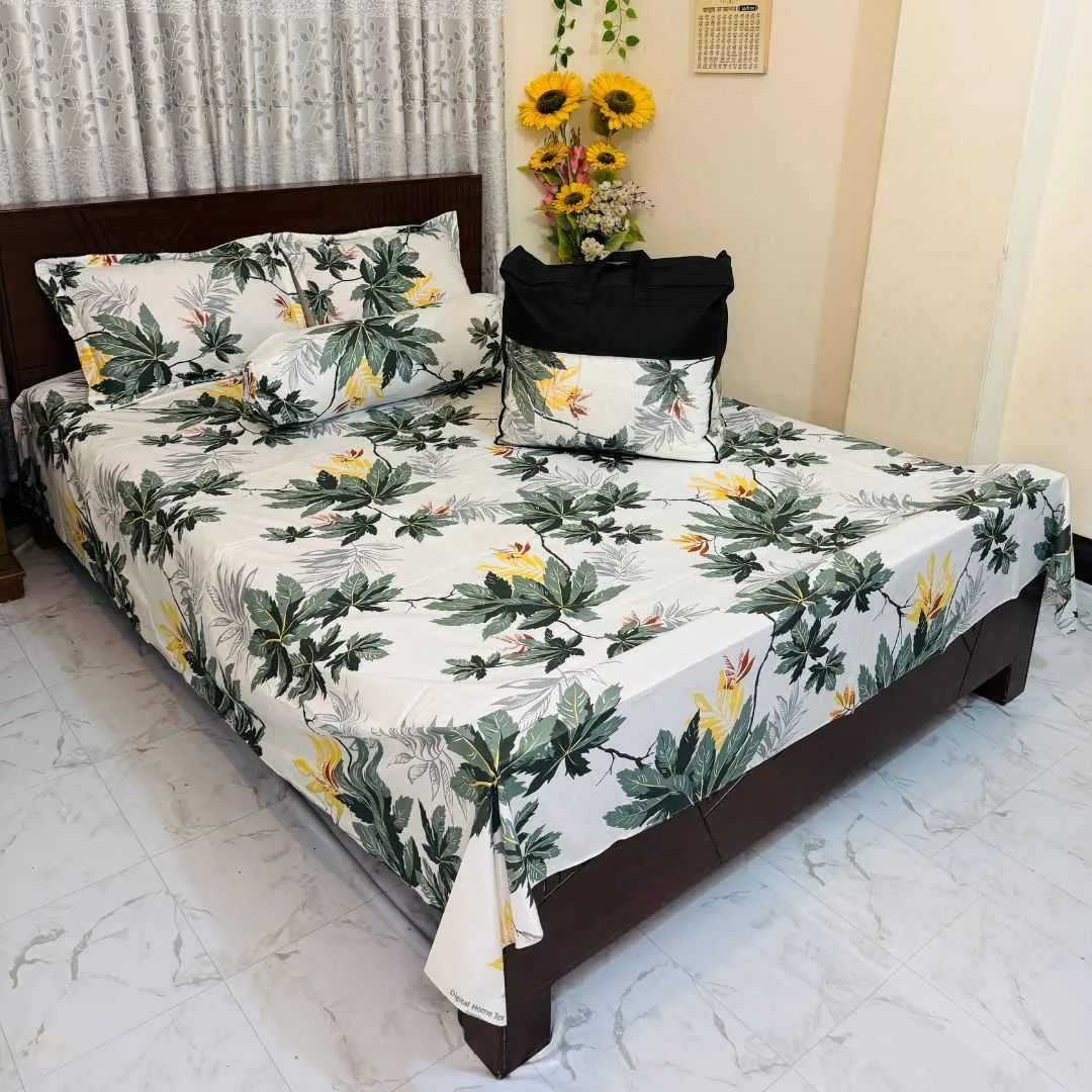Premium Quality Twill Cotton Comforter 5 Pcs Set