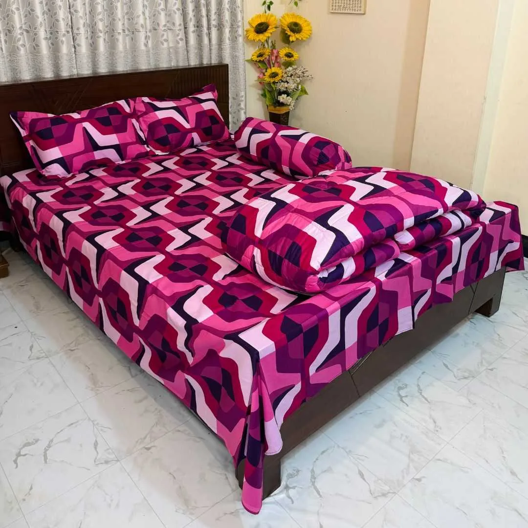 Premium Quality Twill Cotton Comforter 5 Pcs Set 2