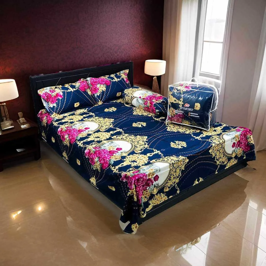 Premium Quality Luxury Twill Cotton Fabrics Comforter 5 Pcs Set