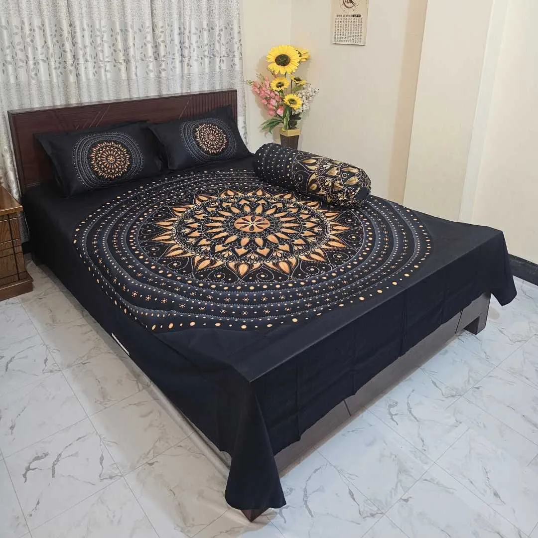 Luxury King size Bed Sheet with Matching Pillow covers