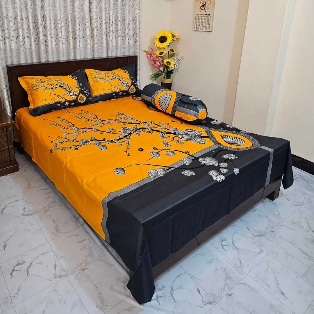 Luxury King size Bed Sheet with Matching Pillow covers