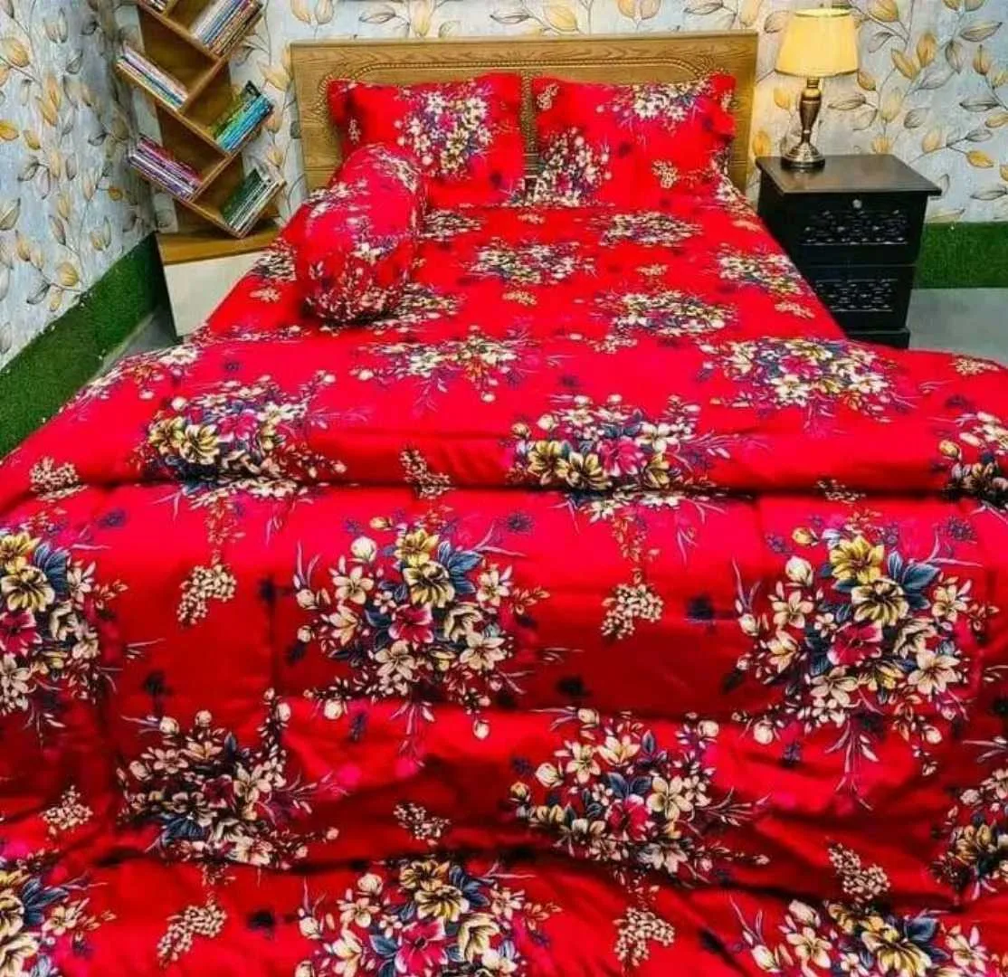 Premium Quality Twill Cotton Comforter 5 Pcs Set