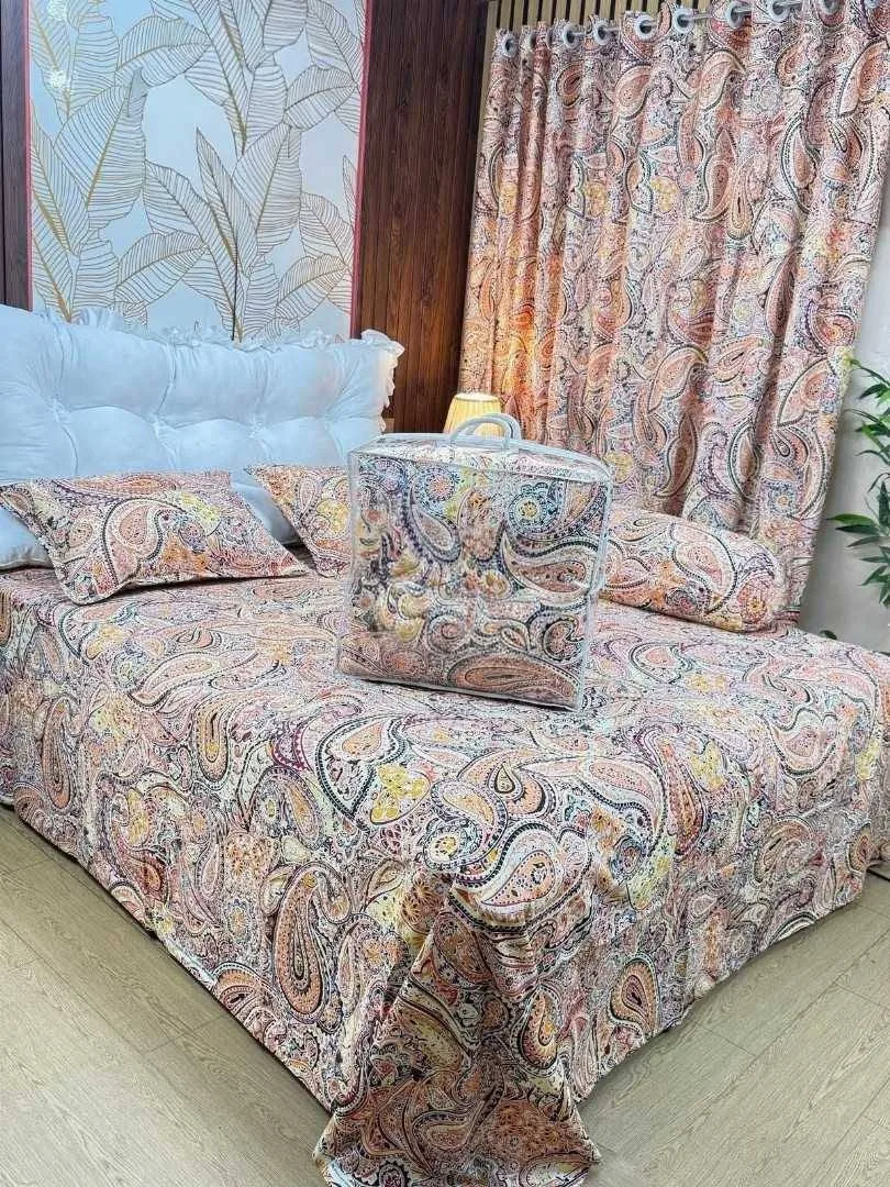 Premium Quality Twill Cotton Comforter 5 Pcs Set