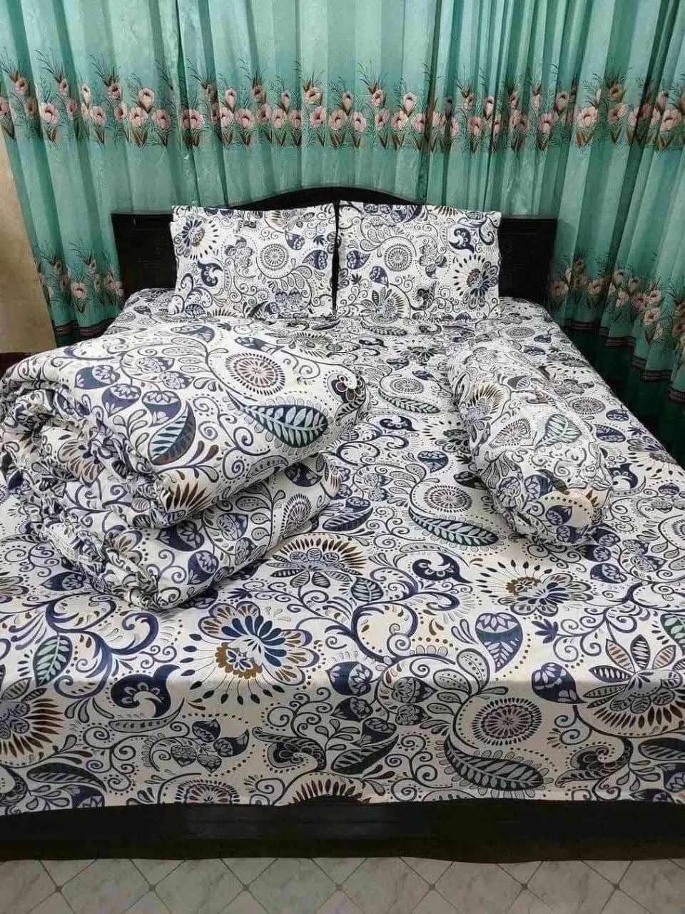 Premium Quality Twill Cotton Comforter 5 Pcs Set
