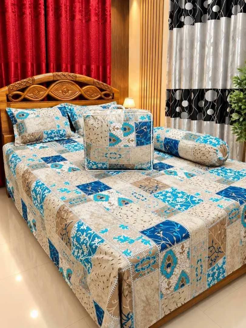 Premium Quality Twill Cotton Comforter 5 Pcs Set