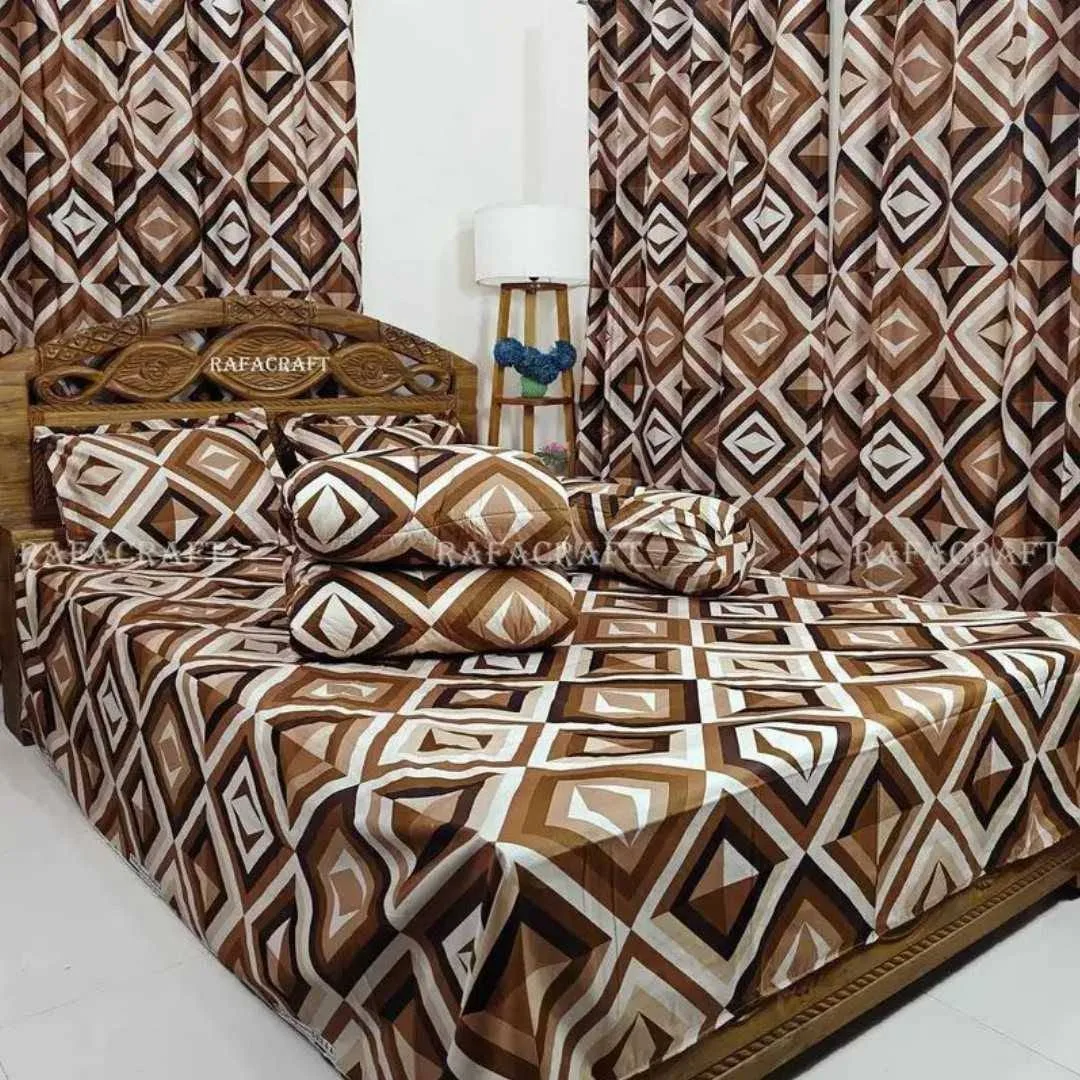 Premium Quality Twill Cotton Comforter 5 Pcs Set
