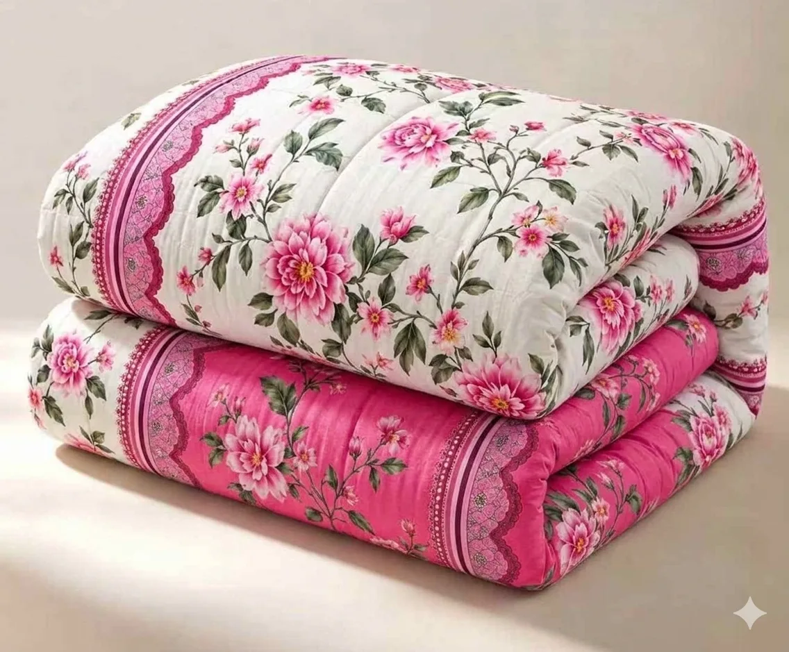 Premium Quality Twill Cotton Comforter 5 Pcs Set 2