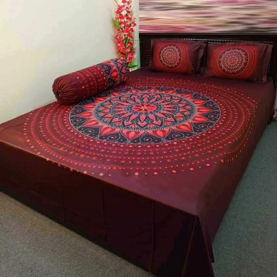 Luxury King size Bed Sheet with Matching Pillow covers