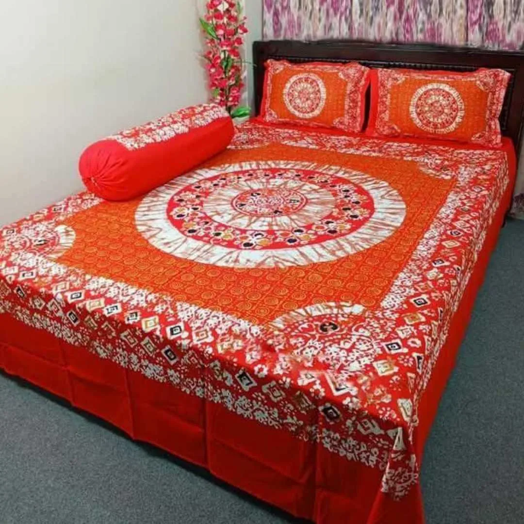 Luxury King size Bed Sheet with Matching Pillow covers