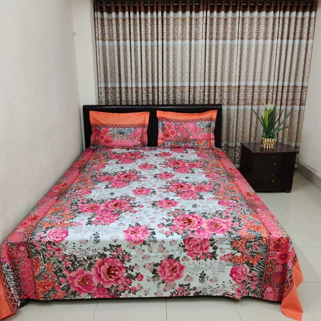 Luxury King size Bed Sheet with Matching Pillow covers