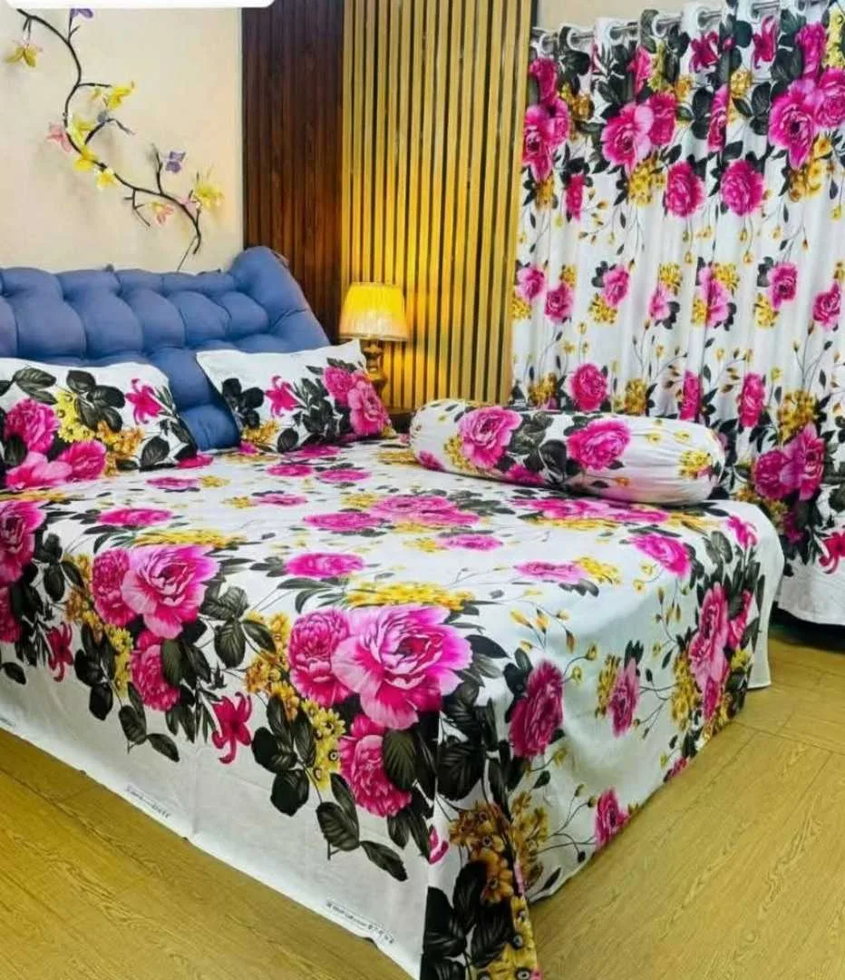 Luxury King size Bed Sheet with Matching Pillow covers