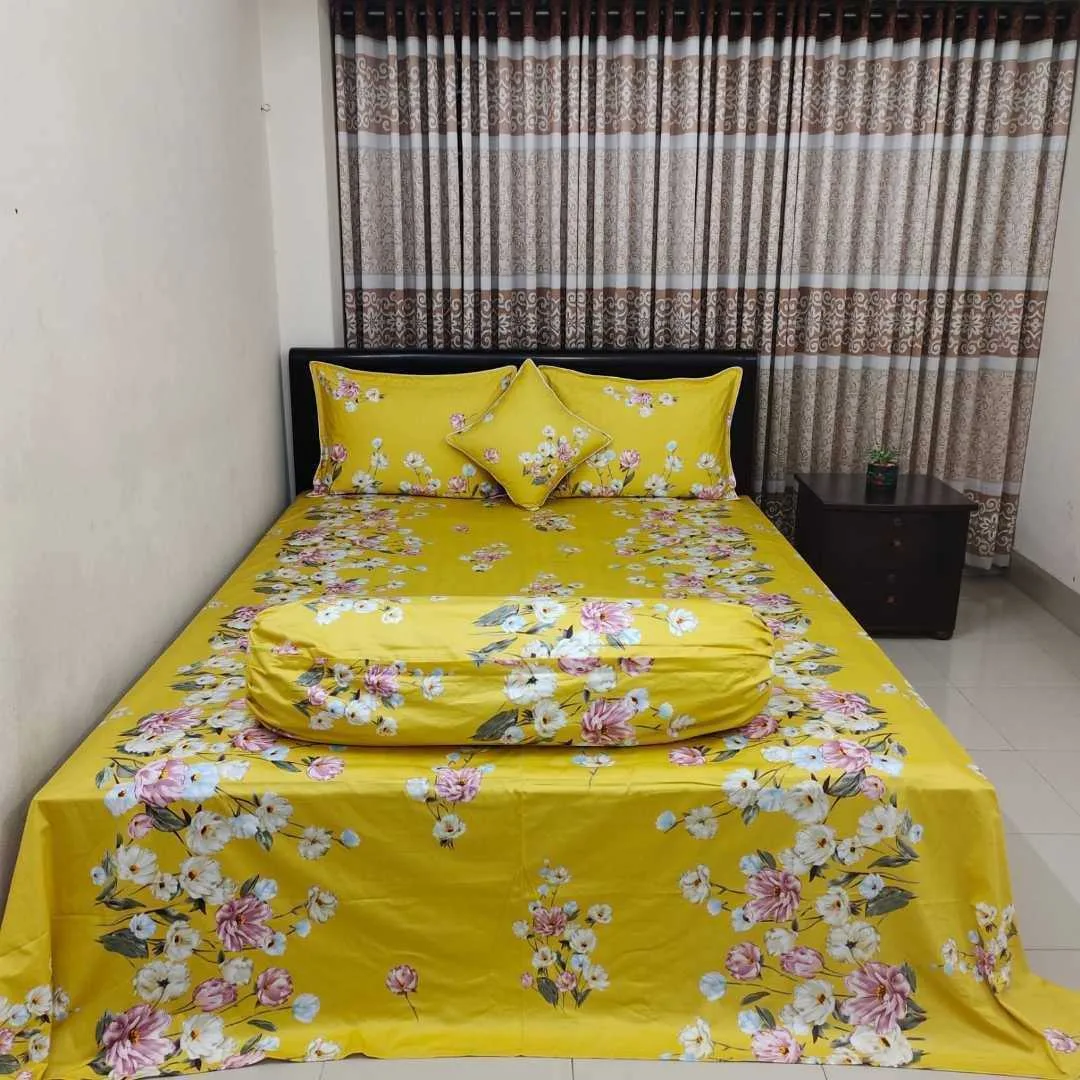 Luxury King size Bed Sheet with Matching Pillow covers