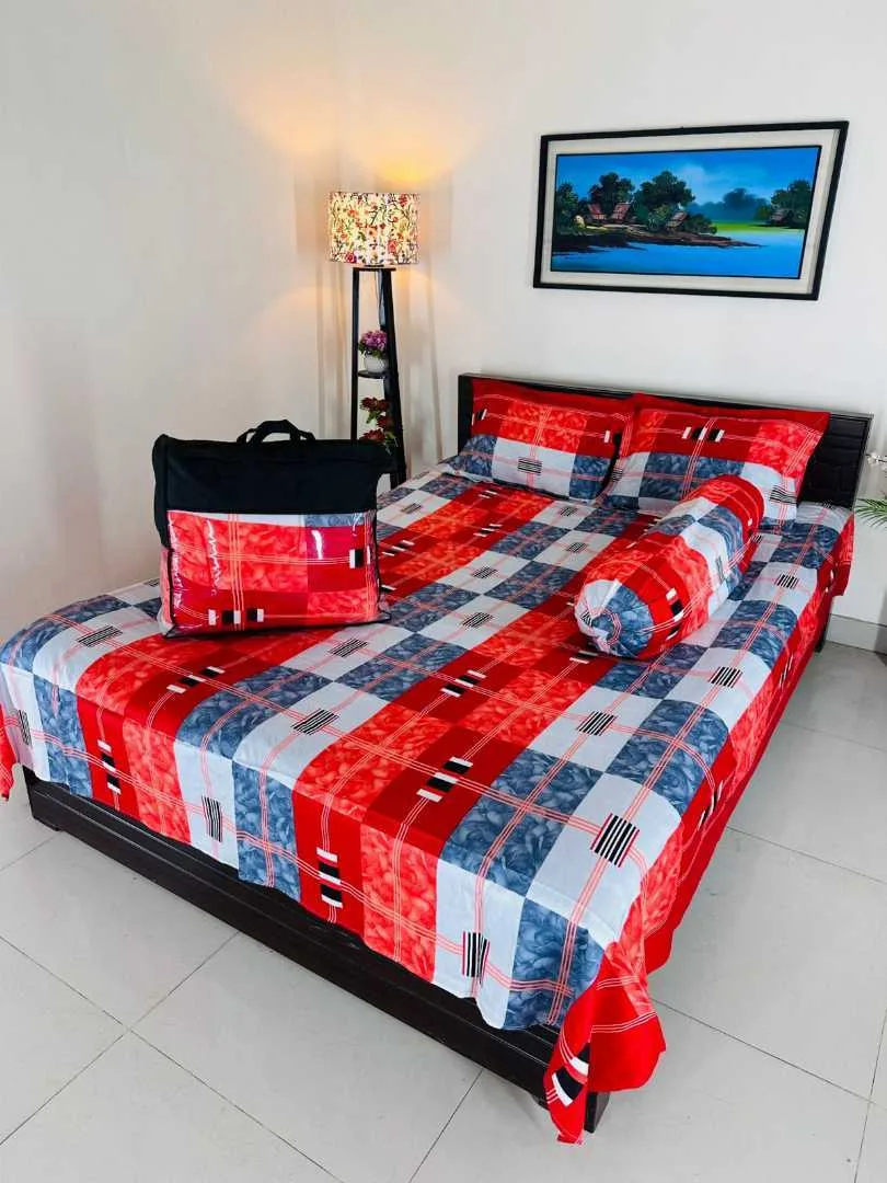 Premium Quality Twill Cotton Comforter 5 Pcs Set