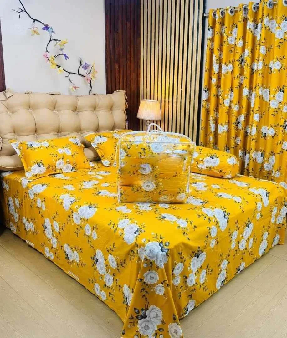 Premium Quality Twill Cotton Comforter 5 Pcs Set