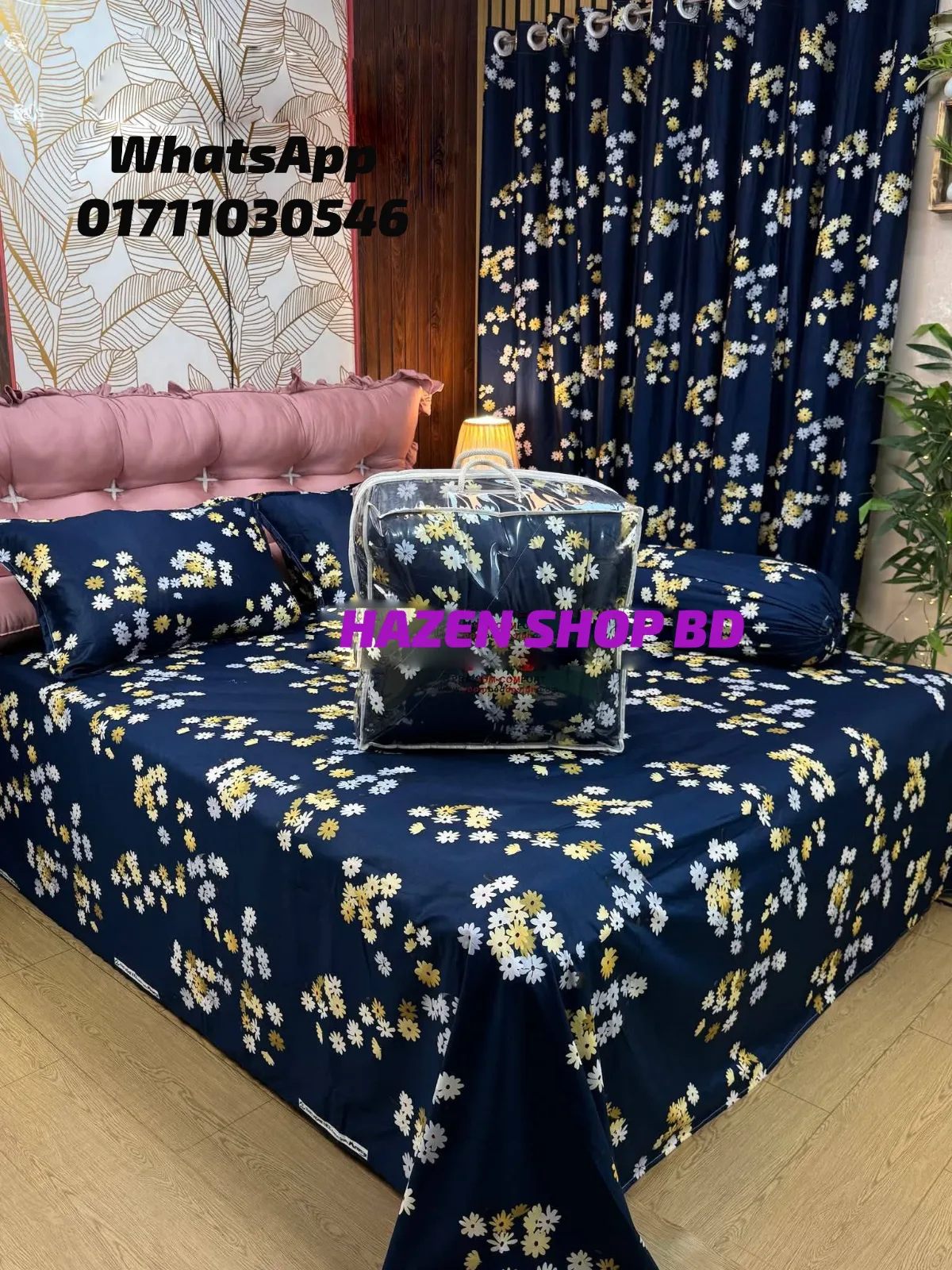 Premium Quality Twill Cotton Comforter 5 Pcs Set