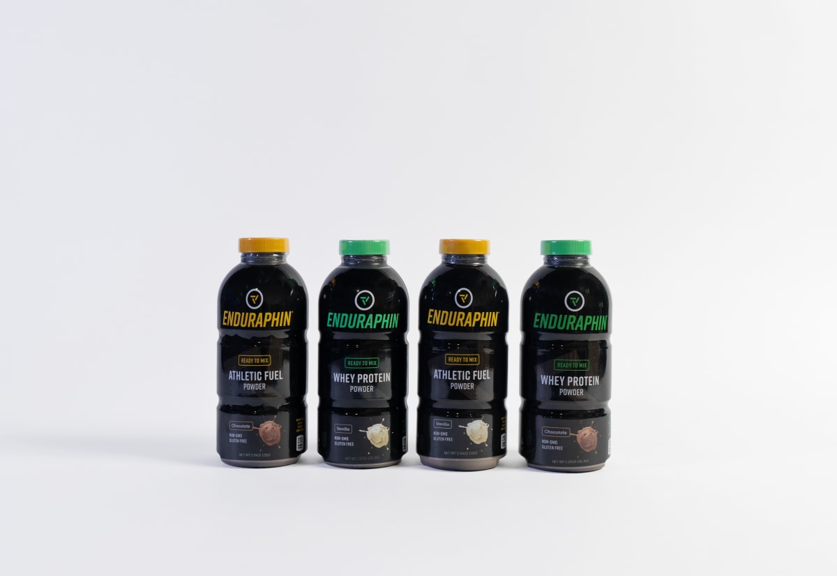 The four-bottle Enduraphin lineup on white