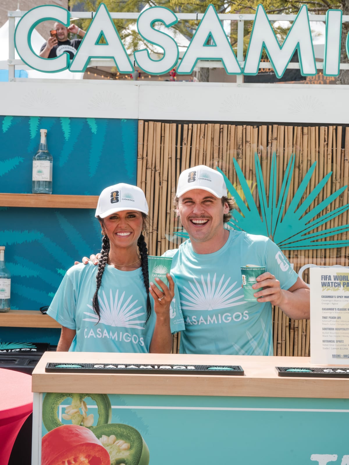 Two Casamigos brand ambassadors behind the bar