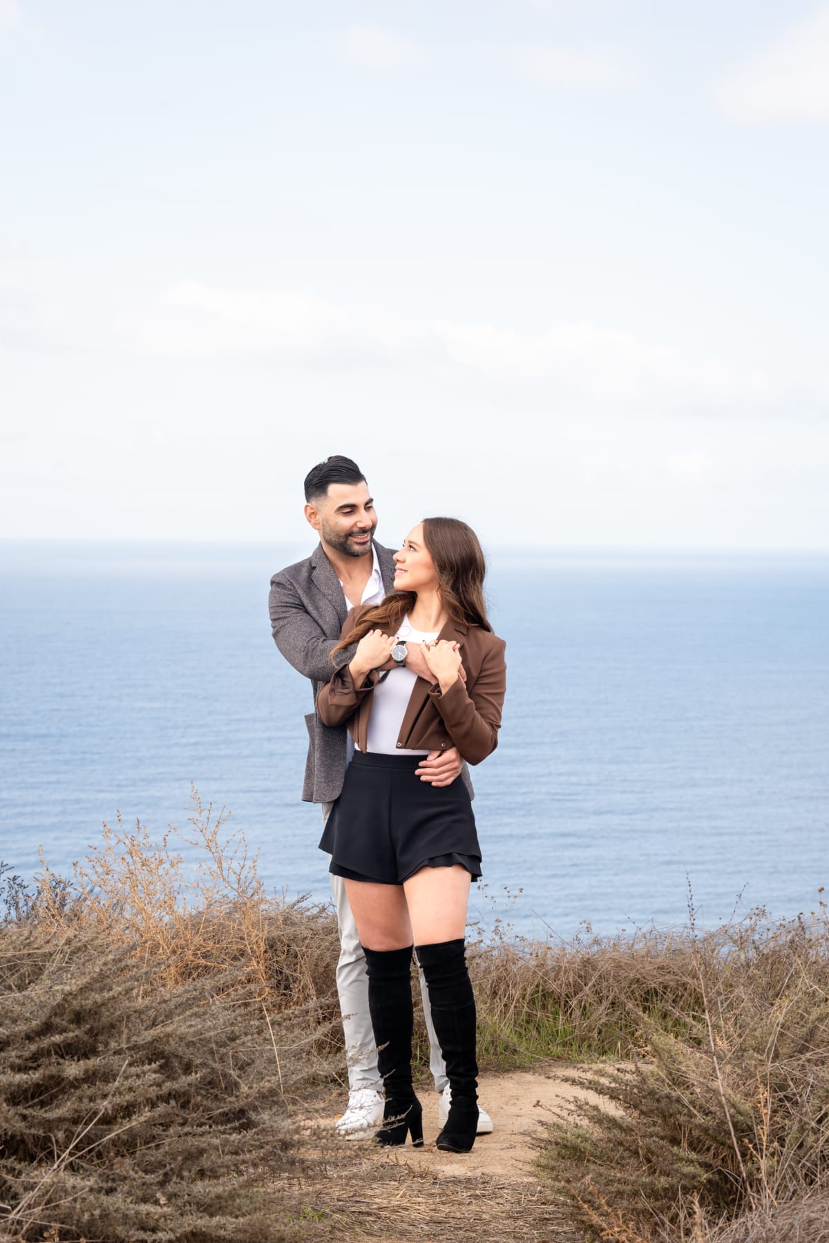 Alexa and Ninos close portrait, engagement session