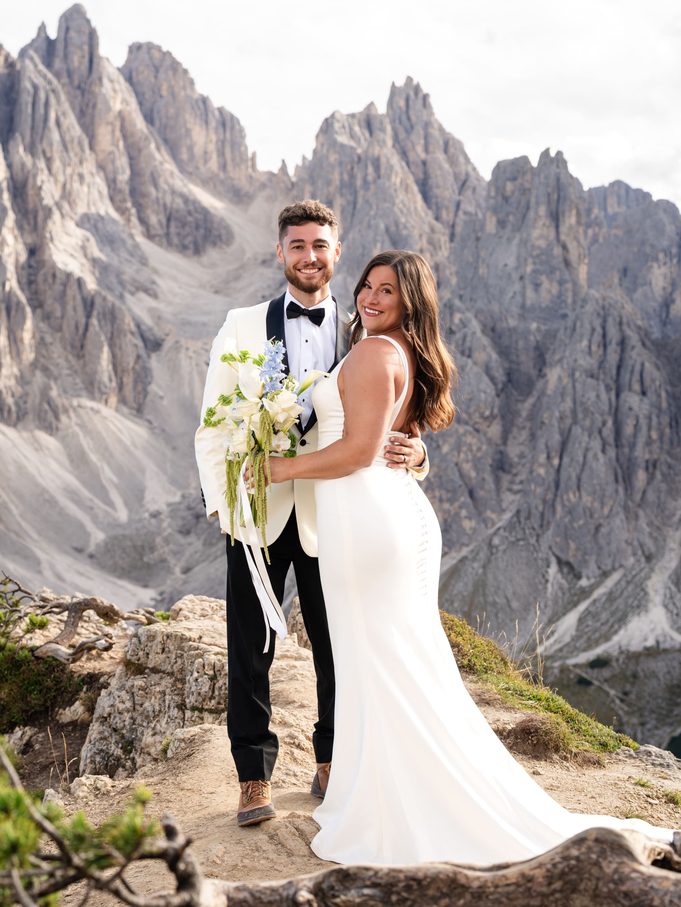 Taylor and Tyler on the ridge above Cadini di Misurina