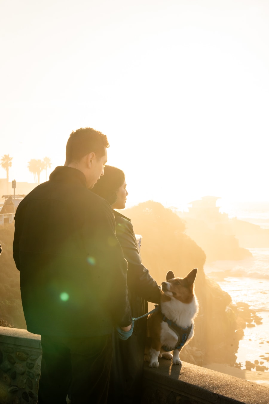 Sunshine and Fernando backlit