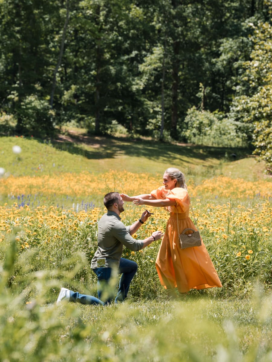 JP on one knee, ring box open