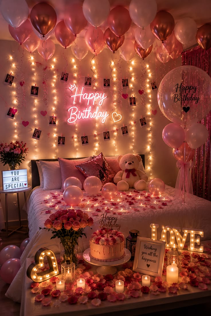 Dreamy Romantic Birthday Room