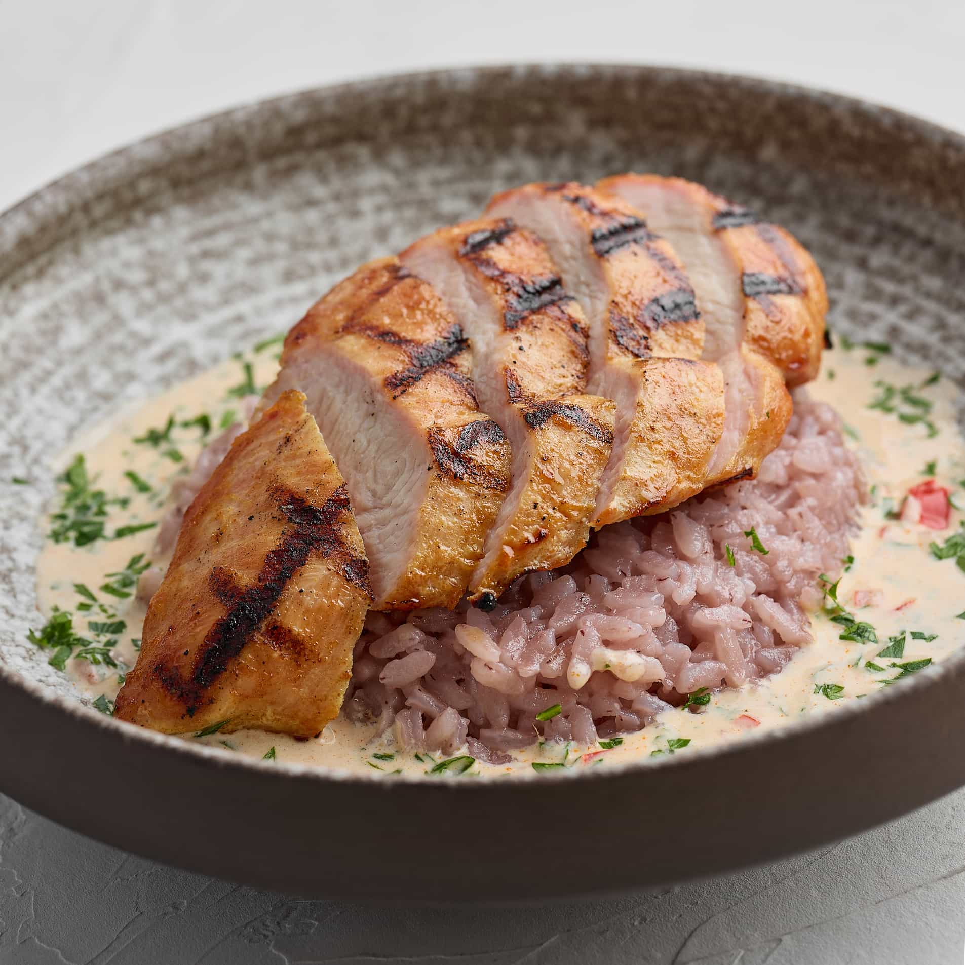 Chicken Breast With Pink Rice