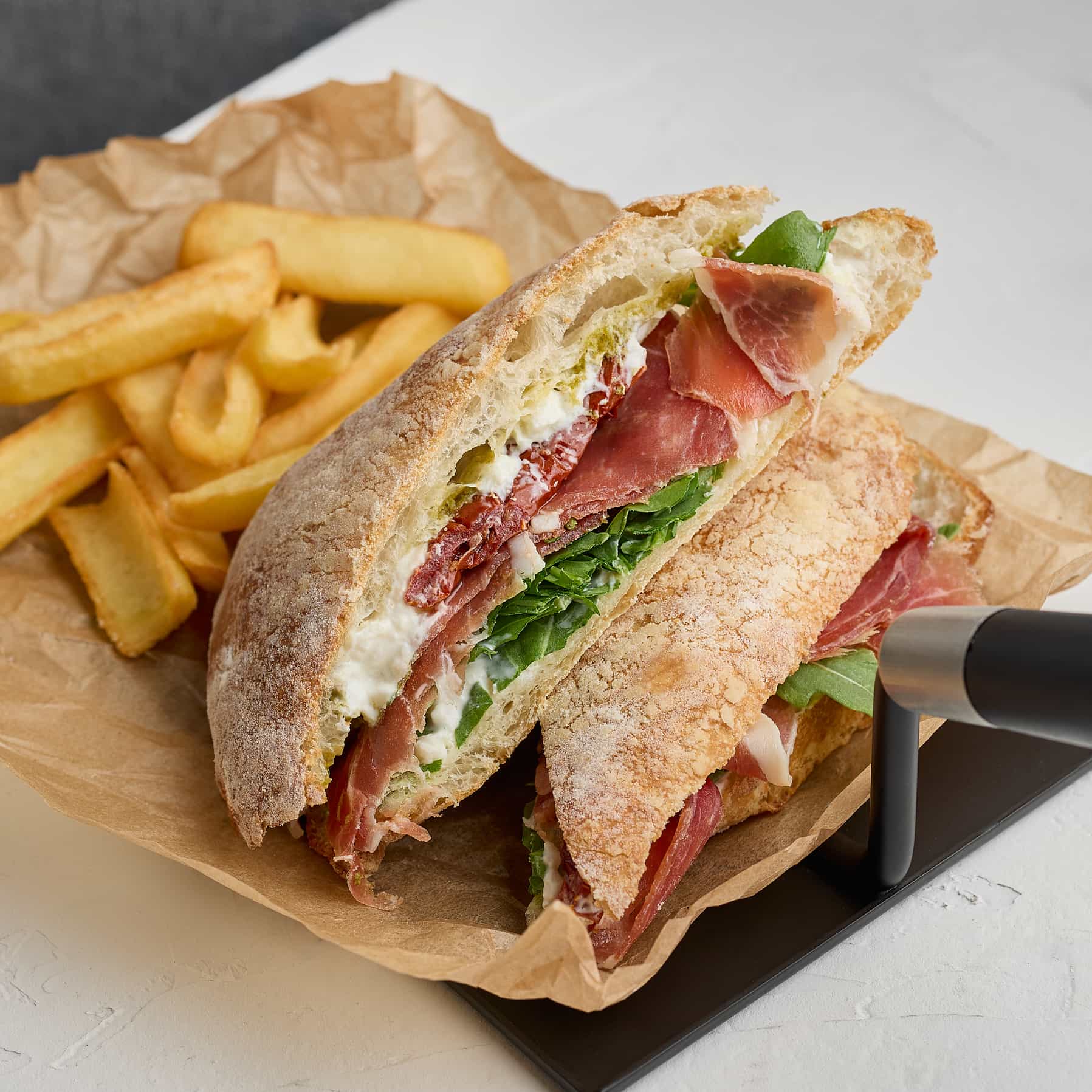 Prosciutto And Stracciatella Sandwich