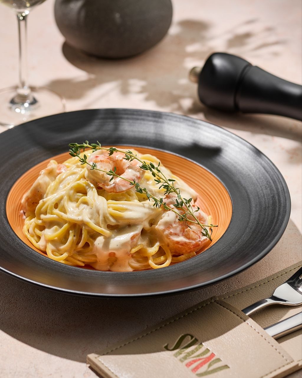 Fresh Homemade Pasta with Shrimp